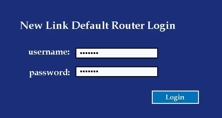 New Link Default Router Login